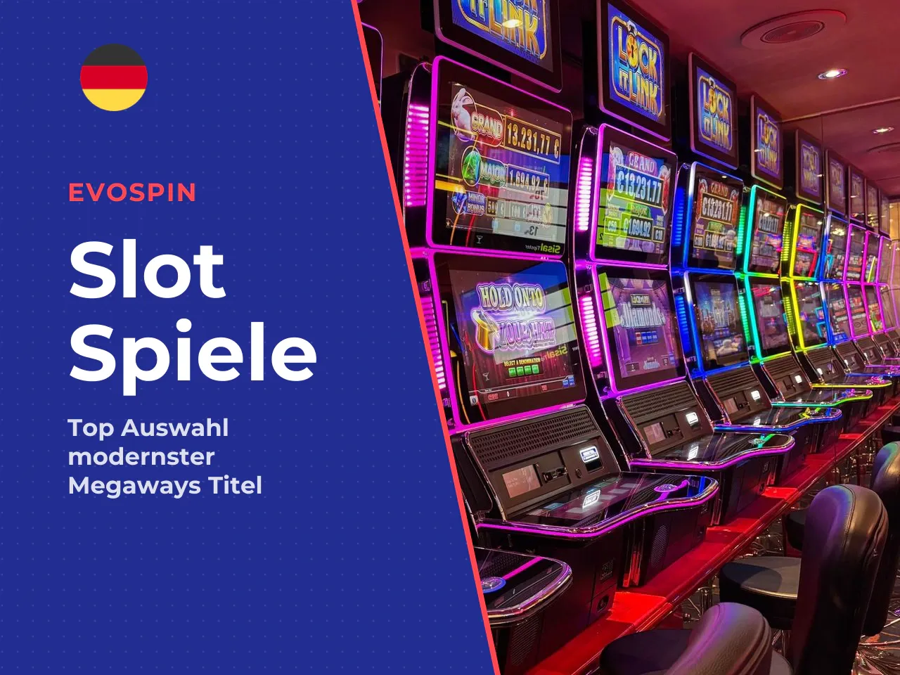 Slots und Megaways. Der Slot-Bereich ist