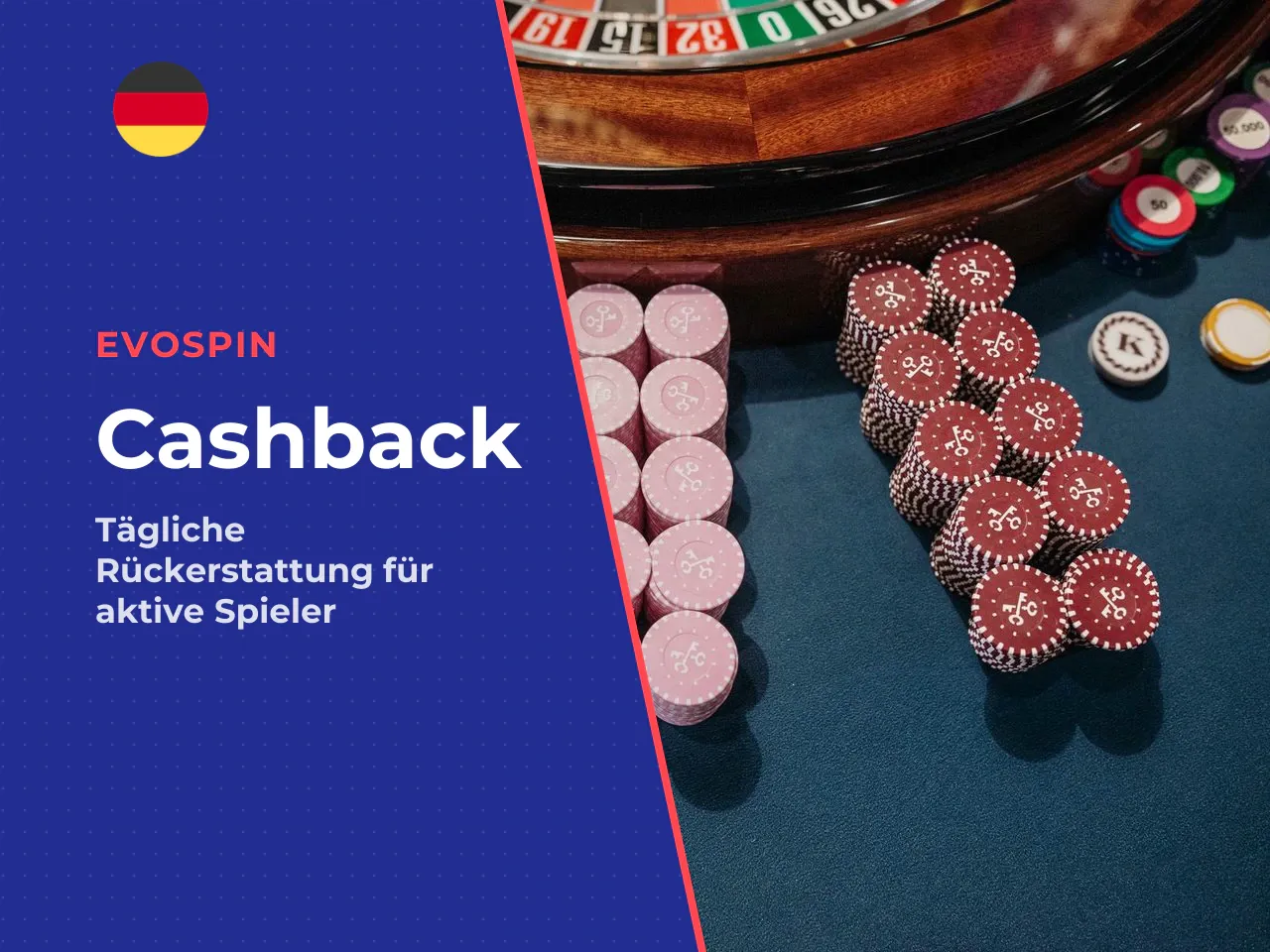 Täglicher EvoSpin Cashback Bis zu 20