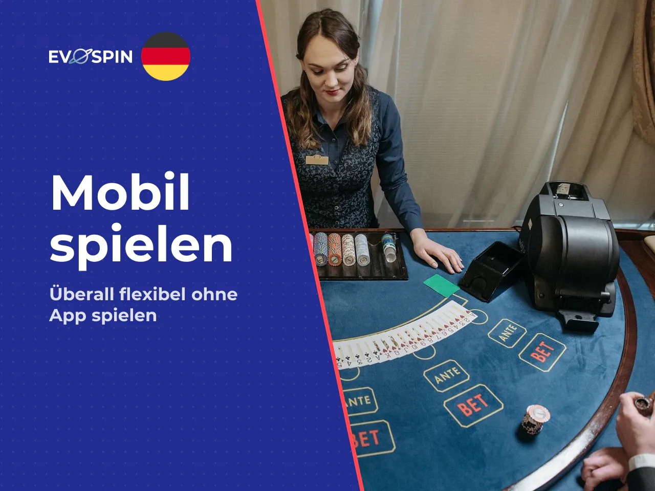 Evospin auf Desktop und mobilen Geräten